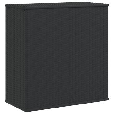 vidaXL Κουτί Μαξιλαριού Κήπου Μαύρο 100x49x103,5cm Ρατάν Πολυαιθ. 1 τεμ.