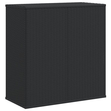 vidaXL Κουτί Μαξιλαριού Κήπου Μαύρο 100x49x103,5cm Ρατάν Πολυαιθ. 1 τεμ.