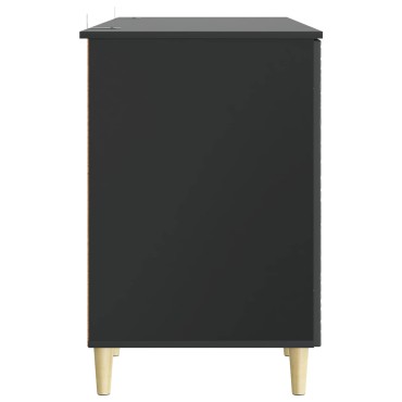 vidaXL Γραφείο Μαύρο 142,5x50x75cm Επεξεργασμένο Ξύλο 1 τεμ.