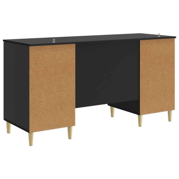 vidaXL Γραφείο Μαύρο 142,5x50x75cm Επεξεργασμένο Ξύλο 1 τεμ.
