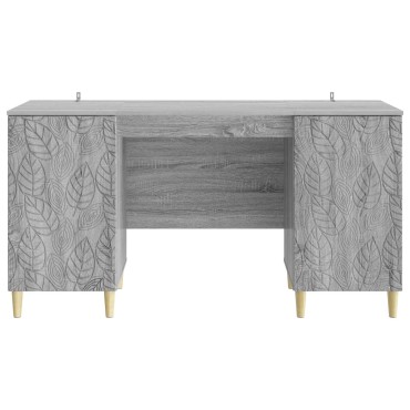 vidaXL Γραφείο Γκρι Sonoma 142,5x50x75cm Επεξεργασμένο Ξύλο 1 τεμ.