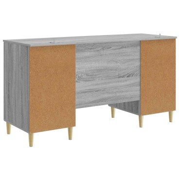 vidaXL Γραφείο Γκρι Sonoma 142,5x50x75cm Επεξεργασμένο Ξύλο 1 τεμ.