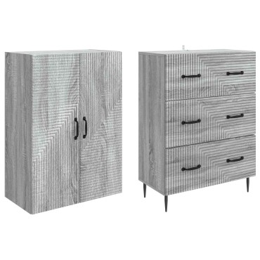 vidaXL Σέτ Ντουλαπιών 2 τεμ. 66x34,5x90cm Επεξεργασμένο Ξύλο