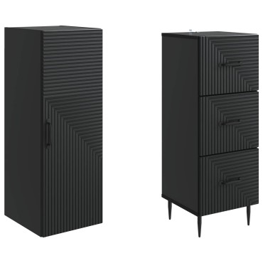 vidaXL Σέτ Ντουλαπιών 2 τεμ. 33x34,5x90cm Επεξεργασμένο Ξύλο