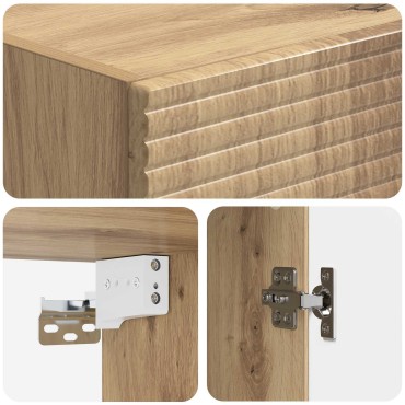 vidaXL Σέτ Ντουλαπιών 2 τεμ. 33x34,5x90cm Επεξεργασμένο Ξύλο