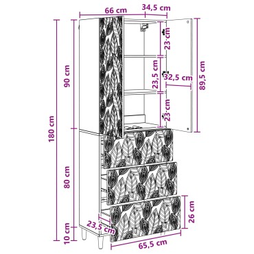 vidaXL Σέτ Ντουλαπιών 2 τεμ. 66x34,5x90cm Επεξεργασμένο Ξύλο