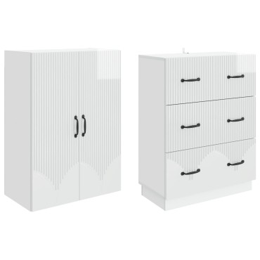 vidaXL Σέτ Ντουλαπιών 2 τεμ. 66x34,5x87cm Επεξεργασμένο Ξύλο