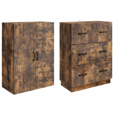 vidaXL Σέτ Ντουλαπιών 2 τεμ. 66x34,5x87cm Επεξεργασμένο Ξύλο