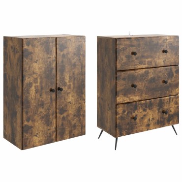 vidaXL Σέτ Ντουλαπιών 2 τεμ. 66x34,5x90cm Επεξεργασμένο Ξύλο