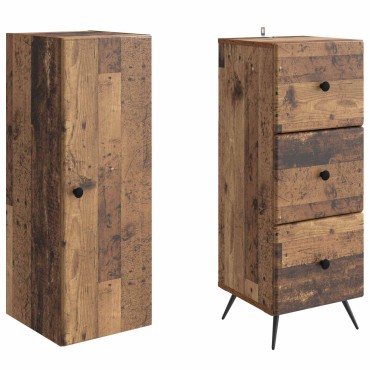 vidaXL Σέτ Ντουλαπιών 2 τεμ. 34,5x34,5x90cm Επεξεργασμένο Ξύλο