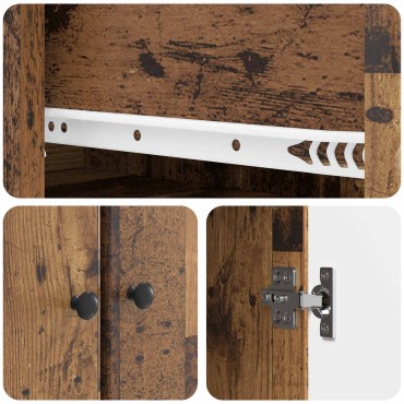 vidaXL Σέτ Ντουλαπιών 2 τεμ. 34,5x34,5x90cm Επεξεργασμένο Ξύλο