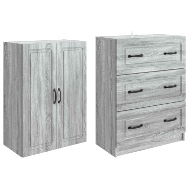 vidaXL Σέτ Ντουλαπιών 2 τεμ. 66x34,5x87cm Επεξεργασμένο Ξύλο