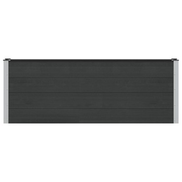 vidaXL Υπερυψωμένη Ζαρντινιέρα Μαύρο 200 x 30 x 72 εκ