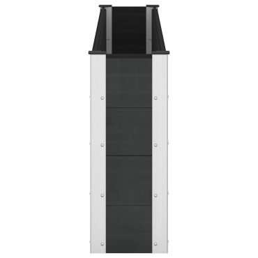 vidaXL Υπερυψωμένη Ζαρντινιέρα Μαύρο 200 x 30 x 72 εκ