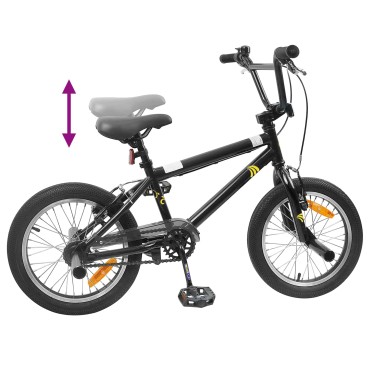 vidaXL BMX Ποδήλατο 20 ίντσες για πάνω από 9 ετών Μαύρο