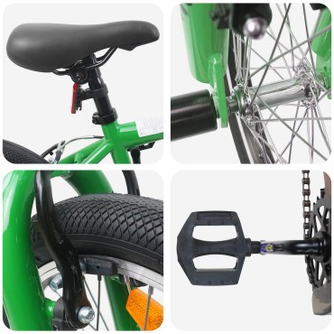 vidaXL BMX Ποδήλατο 20 ίντσες για πάνω από 9 ετών Πράσινο