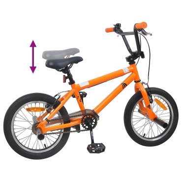 vidaXL BMX Ποδήλατο 18 ίντσες για 7-10 ετών Πορτοκαλί