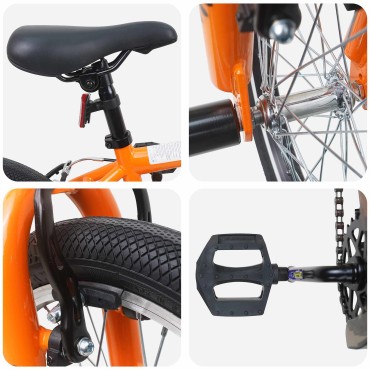 vidaXL BMX Ποδήλατο 20 ίντσες για πάνω από 9 ετών Πορτοκαλί