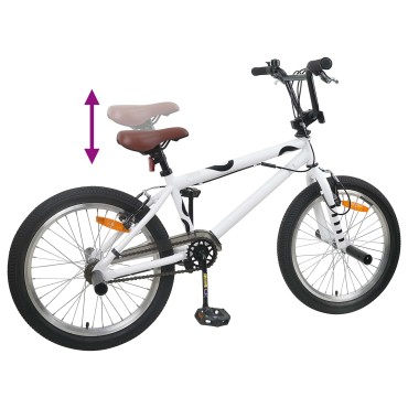 vidaXL BMX Ποδήλατο 20 ίντσες για πάνω από 9 ετών Λευκό
