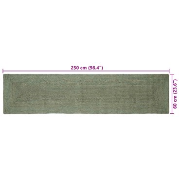 vidaXL Χαλί Περιοχής Λαδί 60x250cm Γιούτα