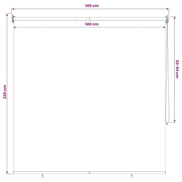 vidaXL Ρολό εξωτερικής χρήσης με UV προστασία Taupe