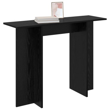 vidaXL Τραπέζι κονσόλας Μαύρη Δρυς 100x30x75cm Επεξεργασμένο Ξύλο