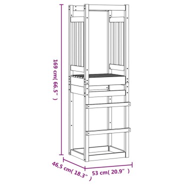 vidaXL Πύργος Παιχνιδιού 53x46,5x169 εκ. από Εμποτισμένο Ξύλο Πεύκου