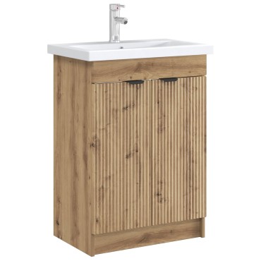vidaXL Ντουλάπι κάτω από τον νιπτήρα Artisan Δρυς 56x37,5x81 εκ 1 τεμ.