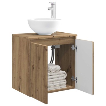 vidaXL Επιτοίχια Λεκάνη Έπιπλο Artisan Δρυς 49,5x35x63 εκ 1 τεμ.
