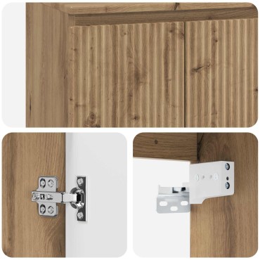 vidaXL Επιτοίχια Λεκάνη Έπιπλο Artisan Δρυς 49,5x35x63 εκ 1 τεμ.