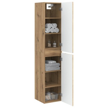 vidaXL Τοίχου Ντουλάπα Μπάνιου Artisan Δρυς 33x34,5x160 εκ 1 τεμ.
