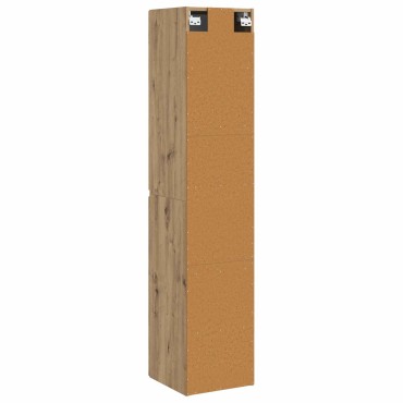 vidaXL Τοίχου Ντουλάπα Μπάνιου Artisan Δρυς 33x34,5x160 εκ 1 τεμ.