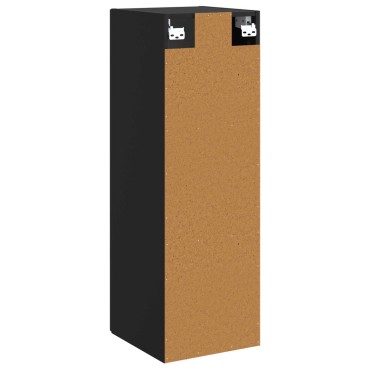 vidaXL Τοίχου Ντουλάπα Μπάνιου Μαύρο 33x34,5x60 εκ 1 τεμ.