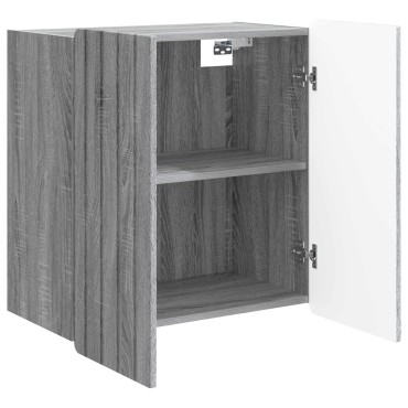 vidaXL Τοίχου Ντουλάπα Γκρι Sonoma 59x31x64cm Επεξεργασμένο Ξύλο