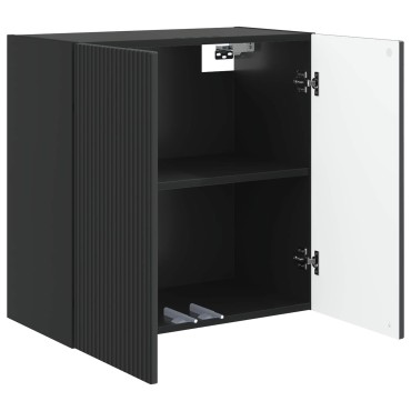 vidaXL Τοίχου Ντουλάπα Μαύρο 59x31x60cm Επεξεργασμένο Ξύλο