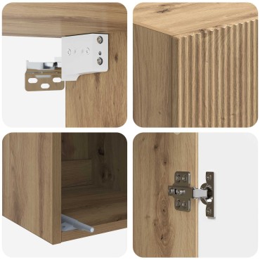 vidaXL Τοίχου Ντουλάπα 33x34,5x90cm Επεξεργασμένο Ξύλο