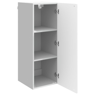 vidaXL Τοίχου Ντουλάπα Γυαλιστερό Λευκό 33x34,5x90 εκ