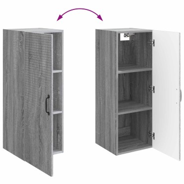 vidaXL Τοίχου Ντουλάπα Γκρι Sonoma 33x34,5x90 εκ