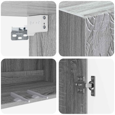 vidaXL Τοίχου Ντουλάπα 66x34,5x90cm Επεξεργασμένο Ξύλο
