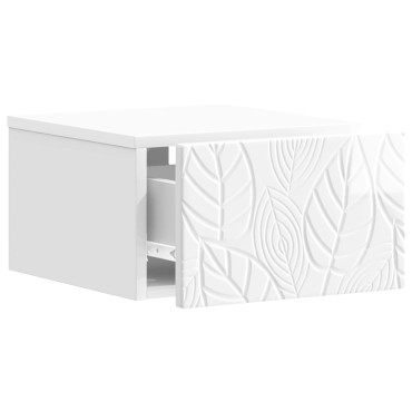 vidaXL Τραπεζάκι Τοίχου Γυαλιστερό Λευκό 34,5x33x20cm 1 τεμ.