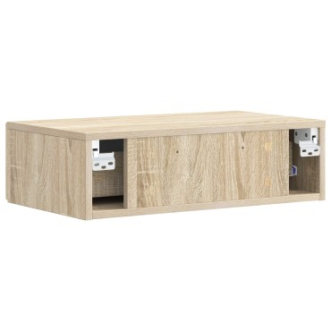 vidaXL Τραπεζάκι Τοίχου 59x34,5x17cm Επεξεργασμένο Ξύλο