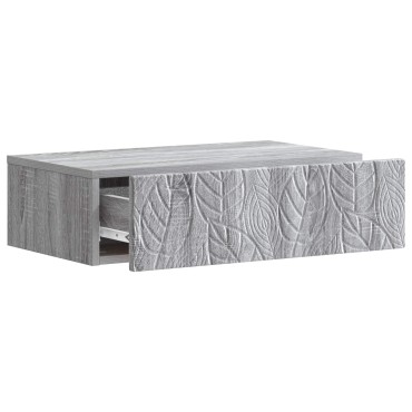 vidaXL Τραπεζάκι Τοίχου Γκρι Sonoma 59x34,5x17cm