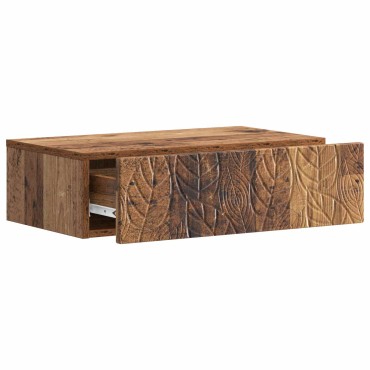 vidaXL Τραπεζάκι Τοίχου Παλαιωμένο ξύλο 87,5x34,5x17cm