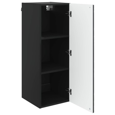 vidaXL Τοίχου Ντουλάπα Μαύρο 33x34,5x90cm Επεξεργασμένο Ξύλο