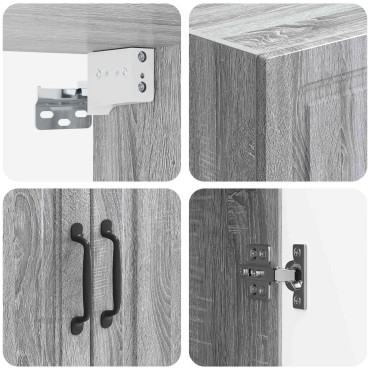 vidaXL Τοίχου Ντουλάπα 66x34,5x90cm Επεξεργασμένο Ξύλο