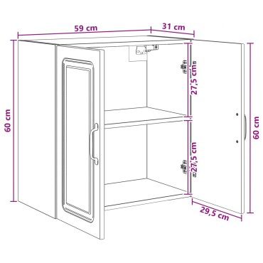 vidaXL Τοίχου Ντουλάπα 59x31x60cm Επεξεργασμένο Ξύλο
