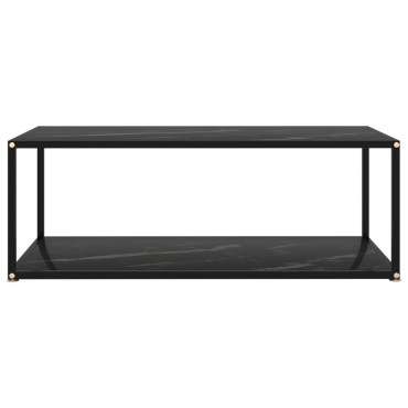 vidaXL Τραπεζάκι Σαλονιού Μαύρο 100x50x35cm από Ψημένο Γυαλί 1 τεμ.