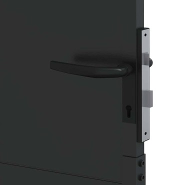vidaXL Πύλη Κήπου Μαύρο 110 x 105 εκ Χάλυβας με επίστρωση πούδρας