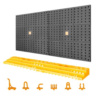 vidaXL Πλάτη Εργαλείων με 50 Γάντζους 500 x 1000 χιλ. Πολυπροπυλένιο