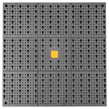 vidaXL Πλάτη Εργαλείων με 50 Γάντζους 500 x 1000 χιλ. Πολυπροπυλένιο